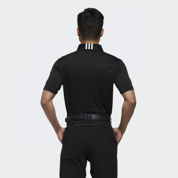Model Wearing Men Polo Black BC2861
